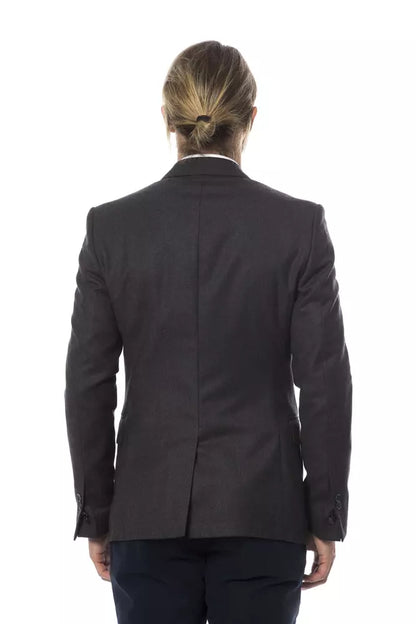 Verri Grauer Wollblazer für Herren