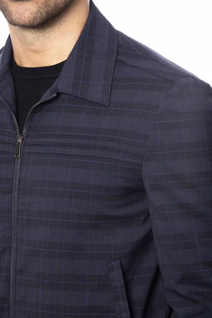 Verri Blue Wool Herren Bomberjacke