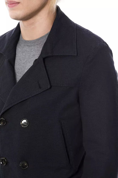 Verri Eleganter zweireihiger blauer Blazer