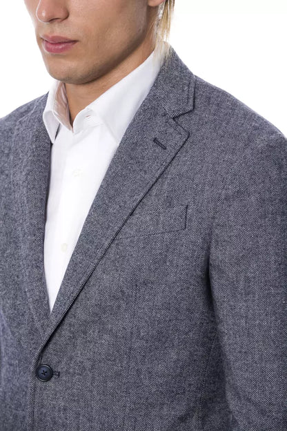 Verri Eleganter blauer einreihiger Blazer