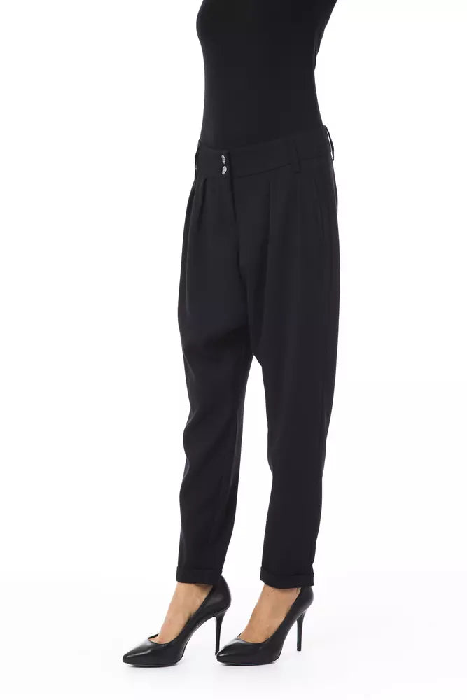BYBLOS Schwarze Polyester-Damenhose