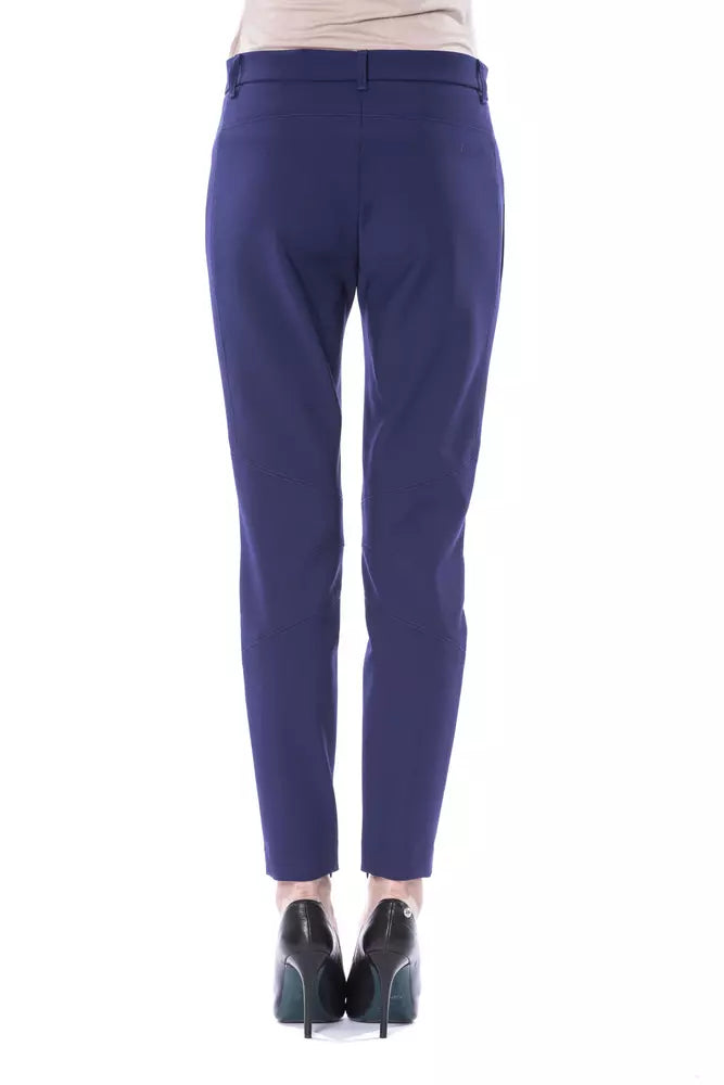 BYBLOS Blaue Slim Fit-Hose aus Polyester für Damen