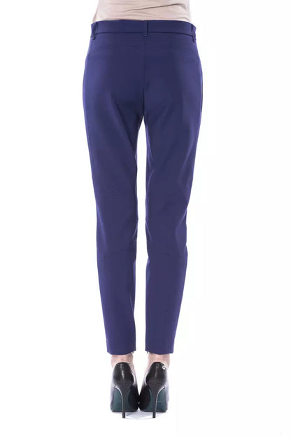 BYBLOS Blaue Slim Fit-Hose aus Polyester für Damen