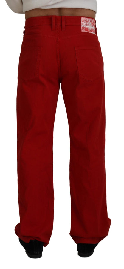Dolce &amp; Gabbana Rote Straight Fit Jeans aus Baumwolle für Herren