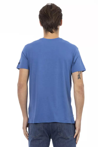 Trussardi Action Herren-T-Shirt aus blauer Baumwolle
