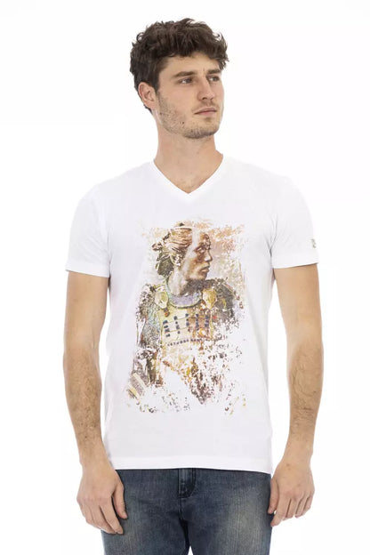 Trussardi Action – Elegantes T-Shirt mit V-Ausschnitt und kurzen Ärmeln