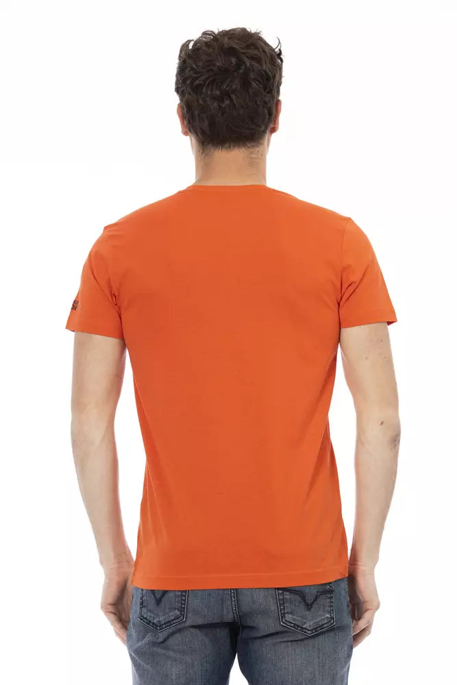 Trussardi Action Rotes Baumwoll-T-Shirt für Herren