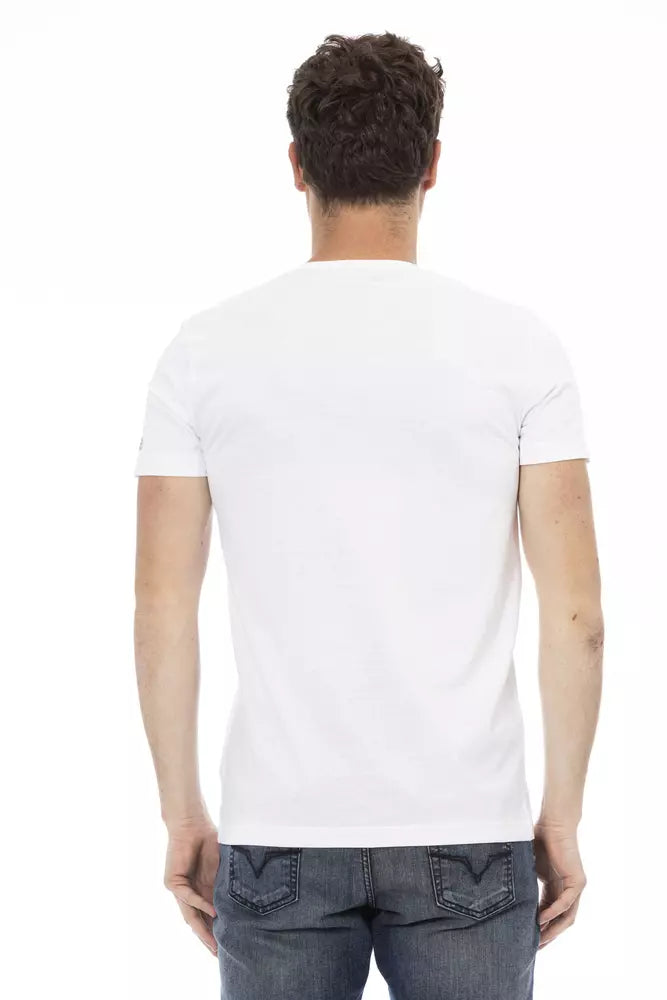 Trussardi Action – Elegantes T-Shirt mit V-Ausschnitt und kurzen Ärmeln