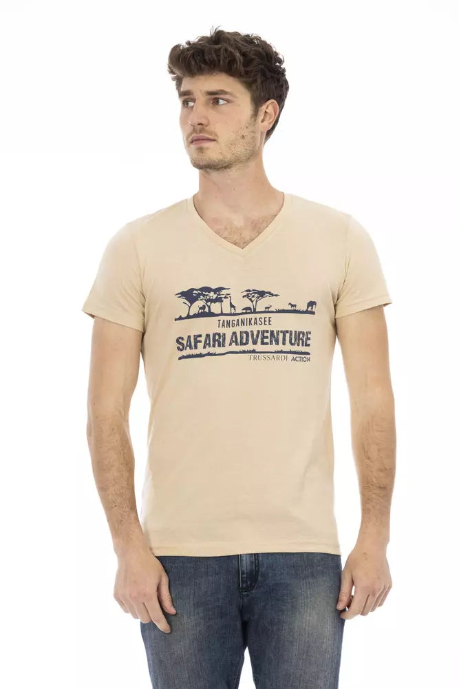 Trussardi Action Beige Baumwolle Herren T-Shirt