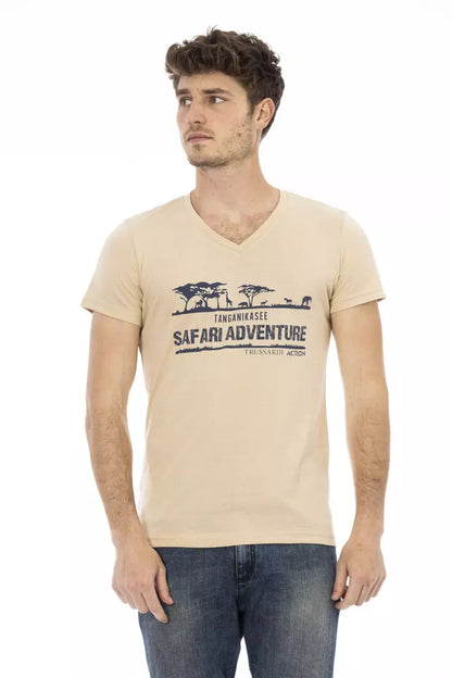 Trussardi Action Beige Baumwolle Herren T-Shirt