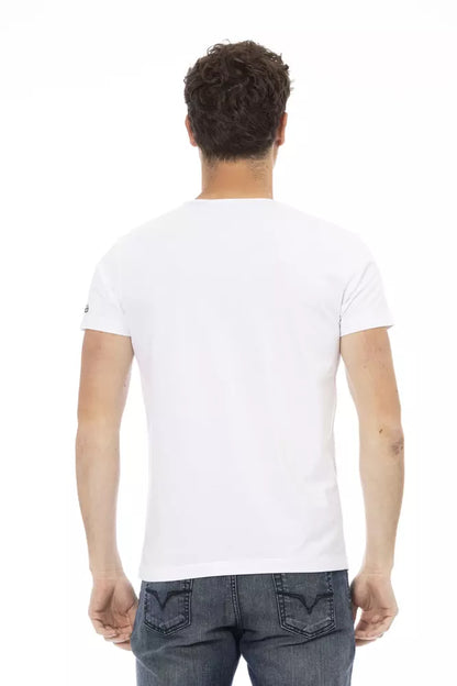 Trussardi Action Weißes Baumwoll-T-Shirt für Herren