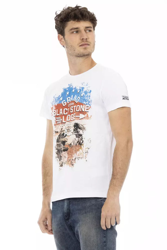 Trussardi Action Weißes Baumwoll-T-Shirt für Herren