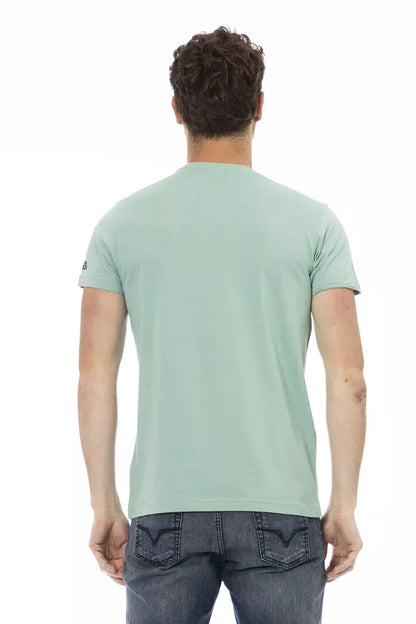 Trussardi Action Grünes Baumwoll-T-Shirt für Herren