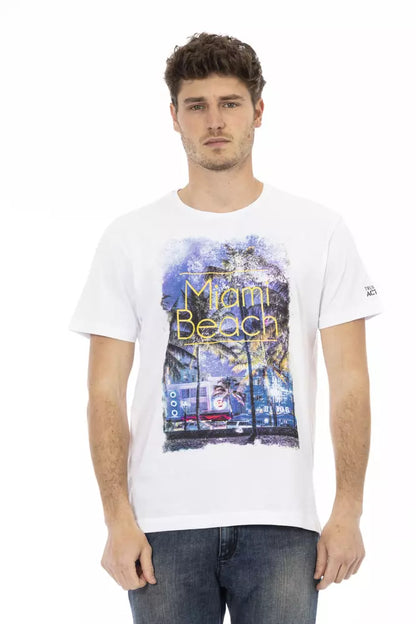 Trussardi Action Weißes Baumwoll-T-Shirt für Herren