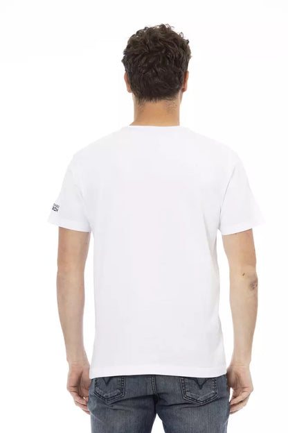 Trussardi Action Weißes Baumwoll-T-Shirt für Herren