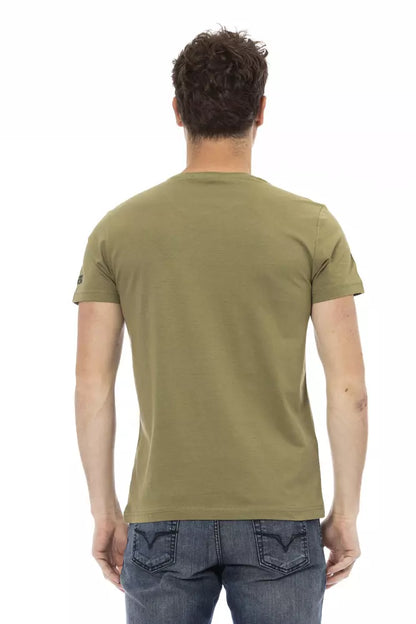 Trussardi Action Grünes Baumwoll-T-Shirt für Herren