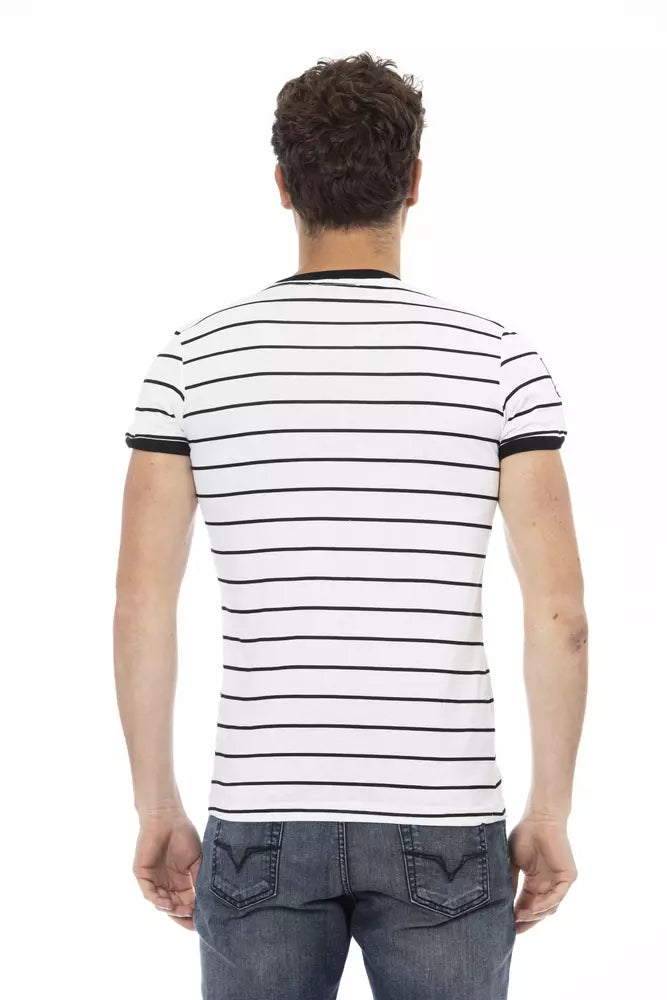 Trussardi Action Weißes Baumwoll-T-Shirt für Herren
