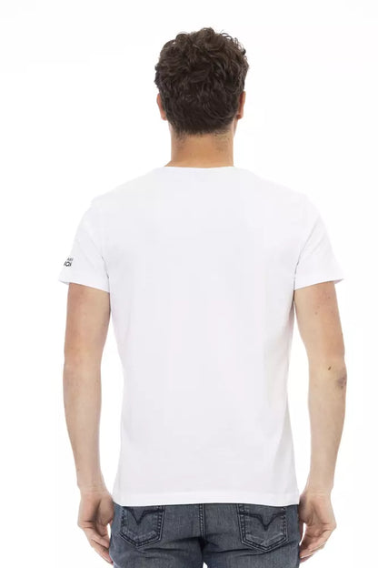 Trussardi Action Herren-T-Shirt aus weißer Baumwolle