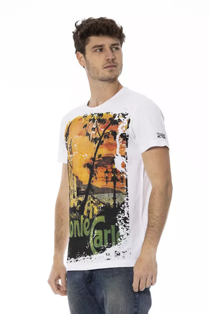 Trussardi Action Weißes Baumwoll-T-Shirt für Herren