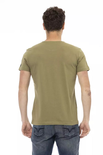Trussardi Action Grünes Baumwoll-T-Shirt für Herren