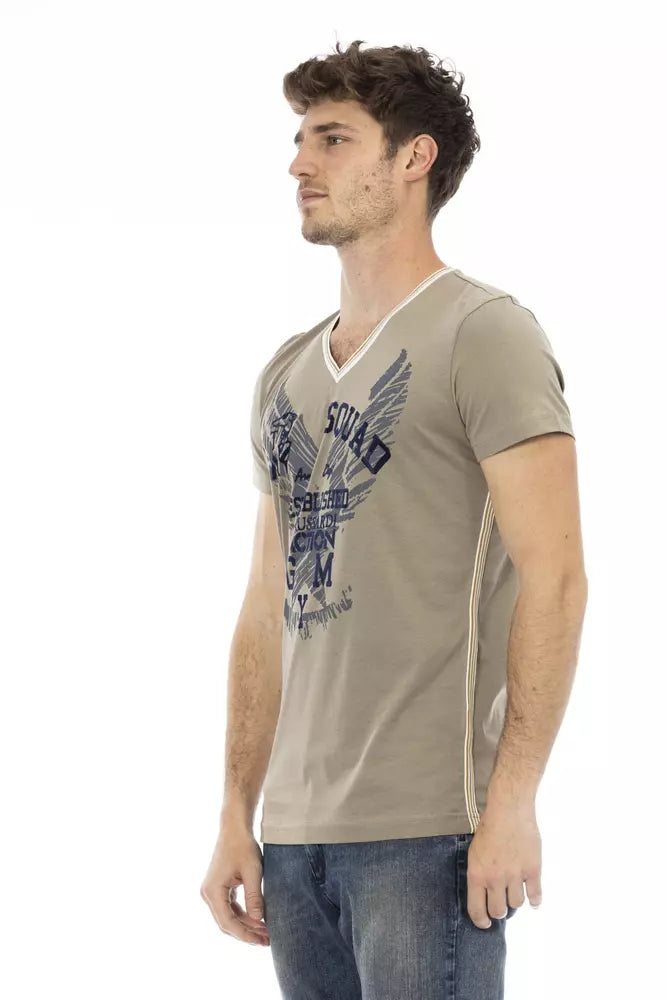 Trussardi Action Grünes Baumwoll-Herren-T-Shirt