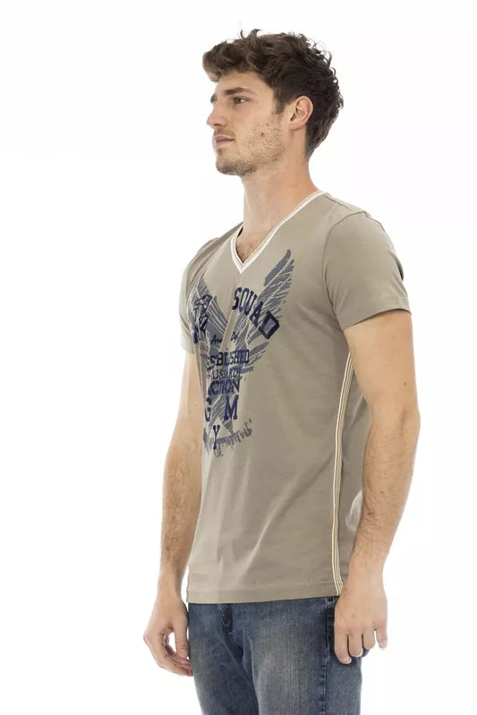 Trussardi Action Grünes Baumwoll-Herren-T-Shirt