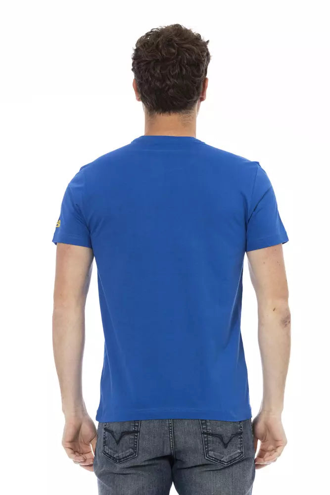 Trussardi Action Herren-T-Shirt aus blauer Baumwolle