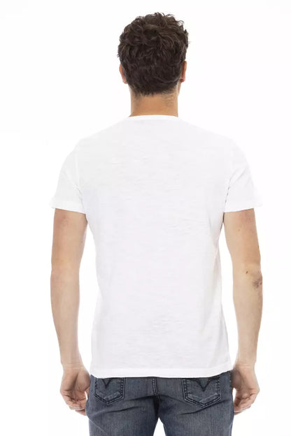 Trussardi Action Herren-T-Shirt aus weißer Baumwolle
