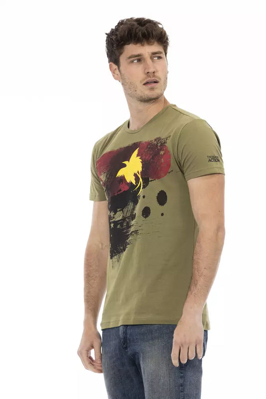 Trussardi Action Grünes Baumwoll-T-Shirt für Herren
