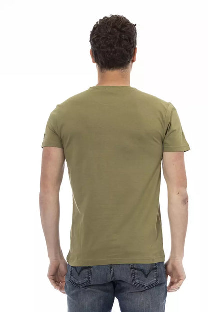 Trussardi Action Grünes Baumwoll-T-Shirt für Herren
