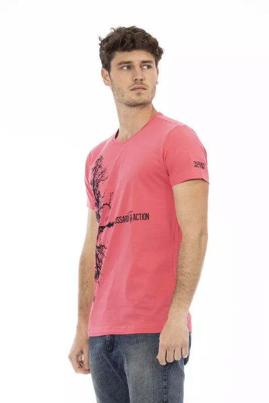 Trussardi Action Mehrfarbiges Herren-T-Shirt aus Baumwolle