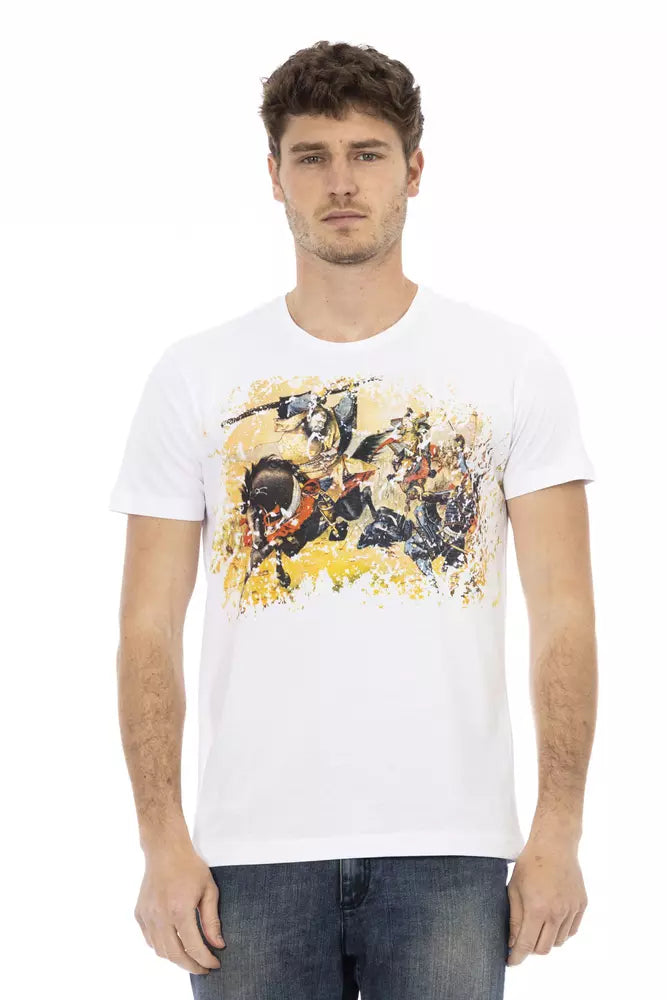 Trussardi Action Weißes Baumwoll-T-Shirt für Herren