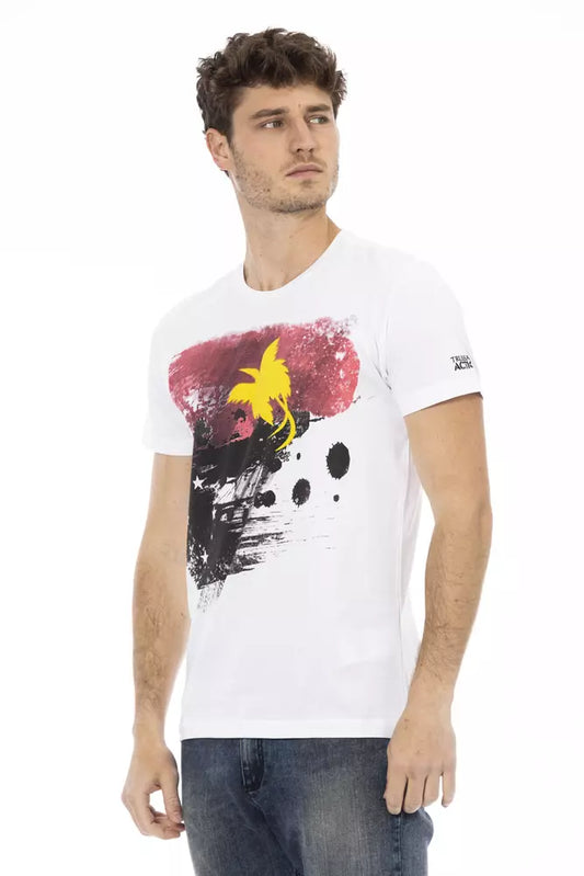 Trussardi Action Weißes Baumwoll-T-Shirt für Herren
