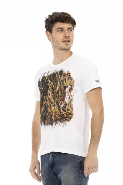 Trussardi Action Weißes Baumwoll-T-Shirt für Herren