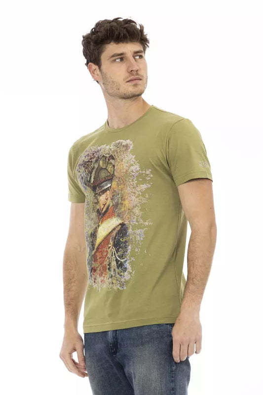 Trussardi Action Grünes Baumwoll-T-Shirt für Herren