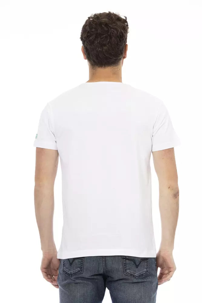 Trussardi Action Herren-T-Shirt aus weißer Baumwolle