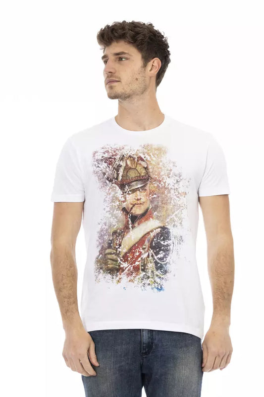Trussardi Action Herren-T-Shirt aus weißer Baumwolle