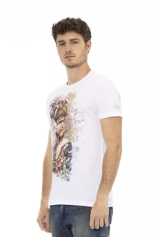 Trussardi Action Herren-T-Shirt aus weißer Baumwolle