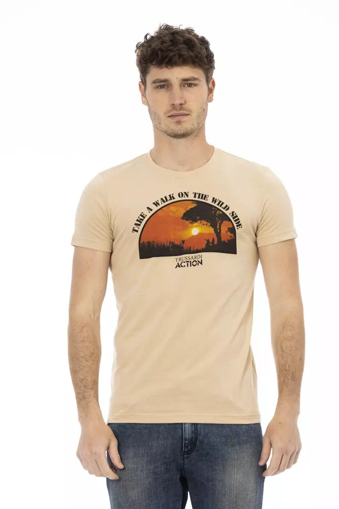 Trussardi Action Beige Baumwolle Herren T-Shirt