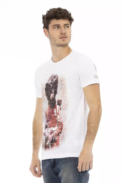Trussardi Action Weißes Baumwoll-T-Shirt für Herren