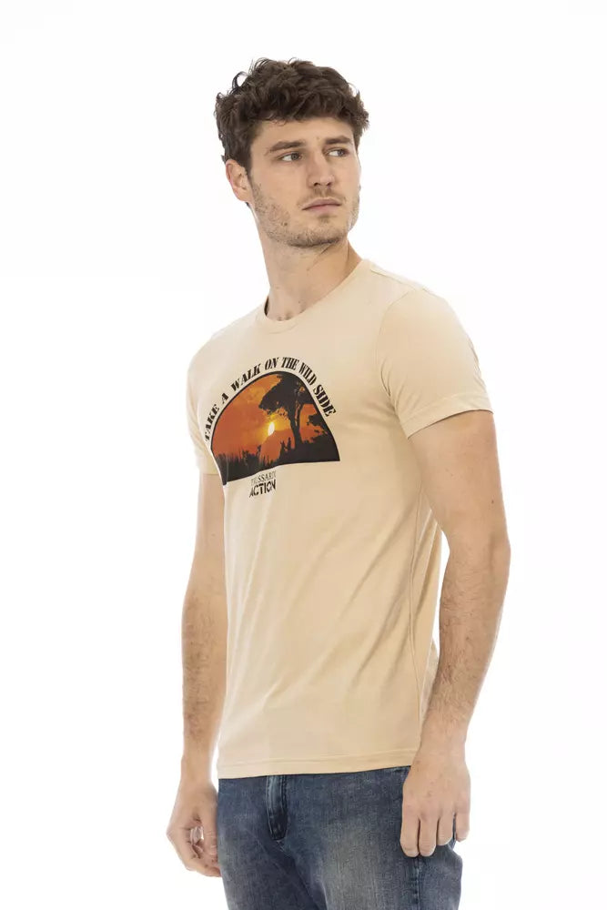 Trussardi Action Beige Baumwolle Herren T-Shirt