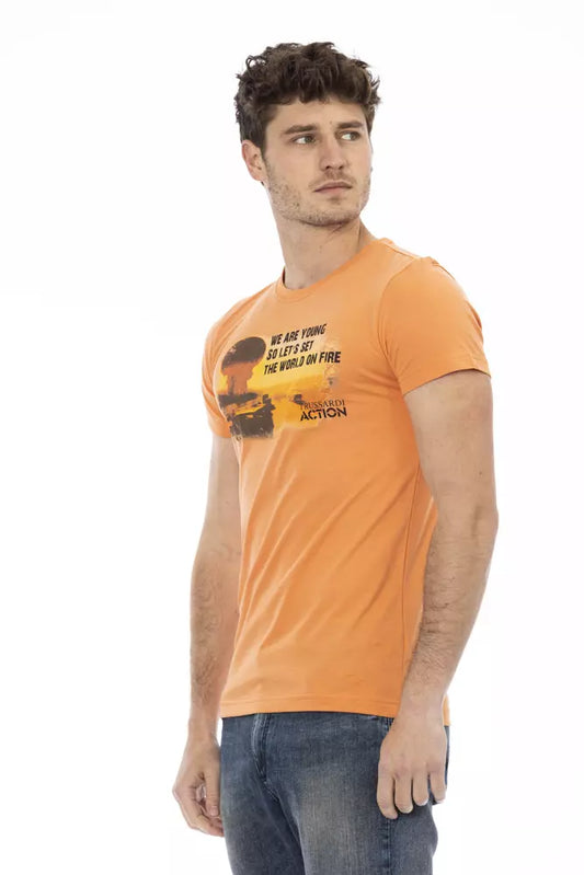 Trussardi Action Orange Baumwoll-Herren-T-Shirt