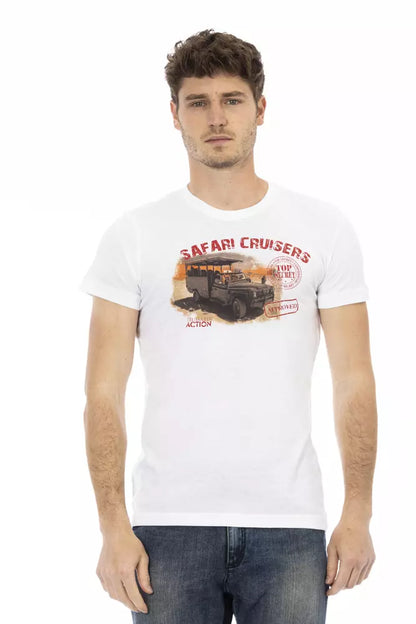 Trussardi Action Herren-T-Shirt aus weißer Baumwolle