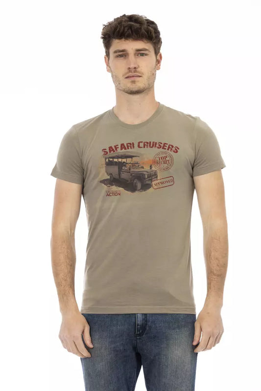 Trussardi Action Grünes Baumwoll-Herren-T-Shirt