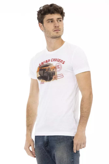 Trussardi Action Herren-T-Shirt aus weißer Baumwolle