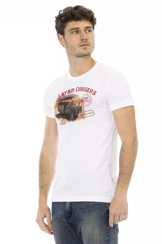 Trussardi Action Herren-T-Shirt aus weißer Baumwolle