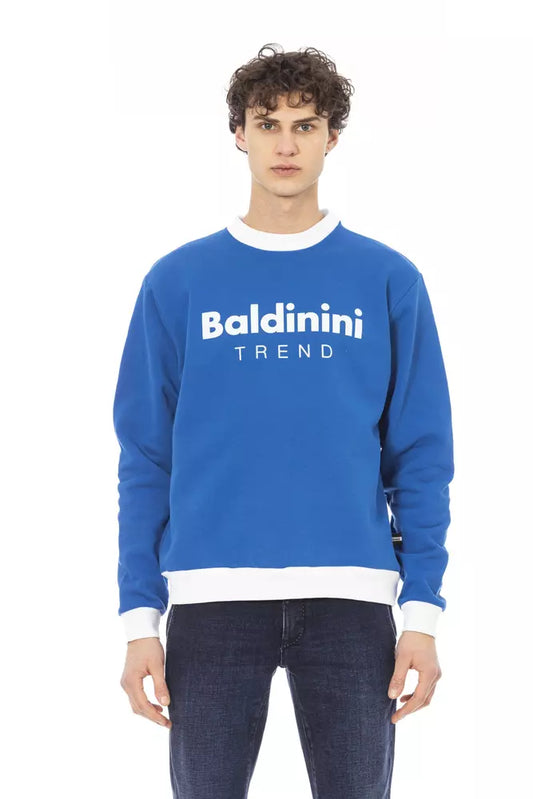 Baldinini Trend Blauer Baumwollpullover für Herren