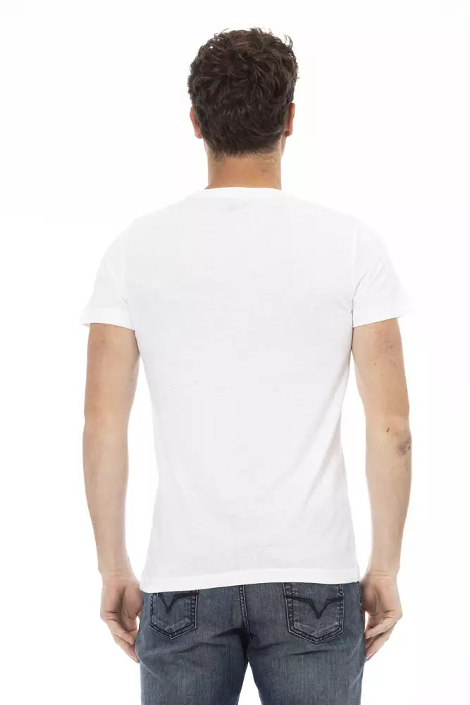 Trussardi Action Weißes Baumwoll-T-Shirt für Herren