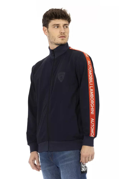 Automobili Lamborghini Blaues Polyester-Herren-Sweatshirt