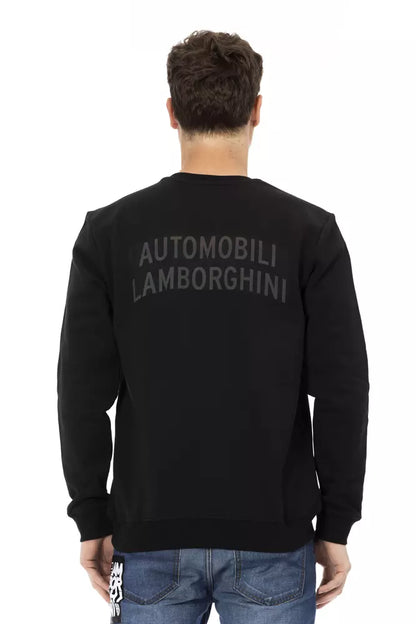 Automobili Lamborghini Schwarzer Baumwollpullover für Herren